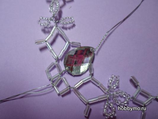 Снежинка из стекляруса Снежинка из стекляруса,,снежинки,снежинки из бисера,снежинки из стекляруса,бисер,стеклярус