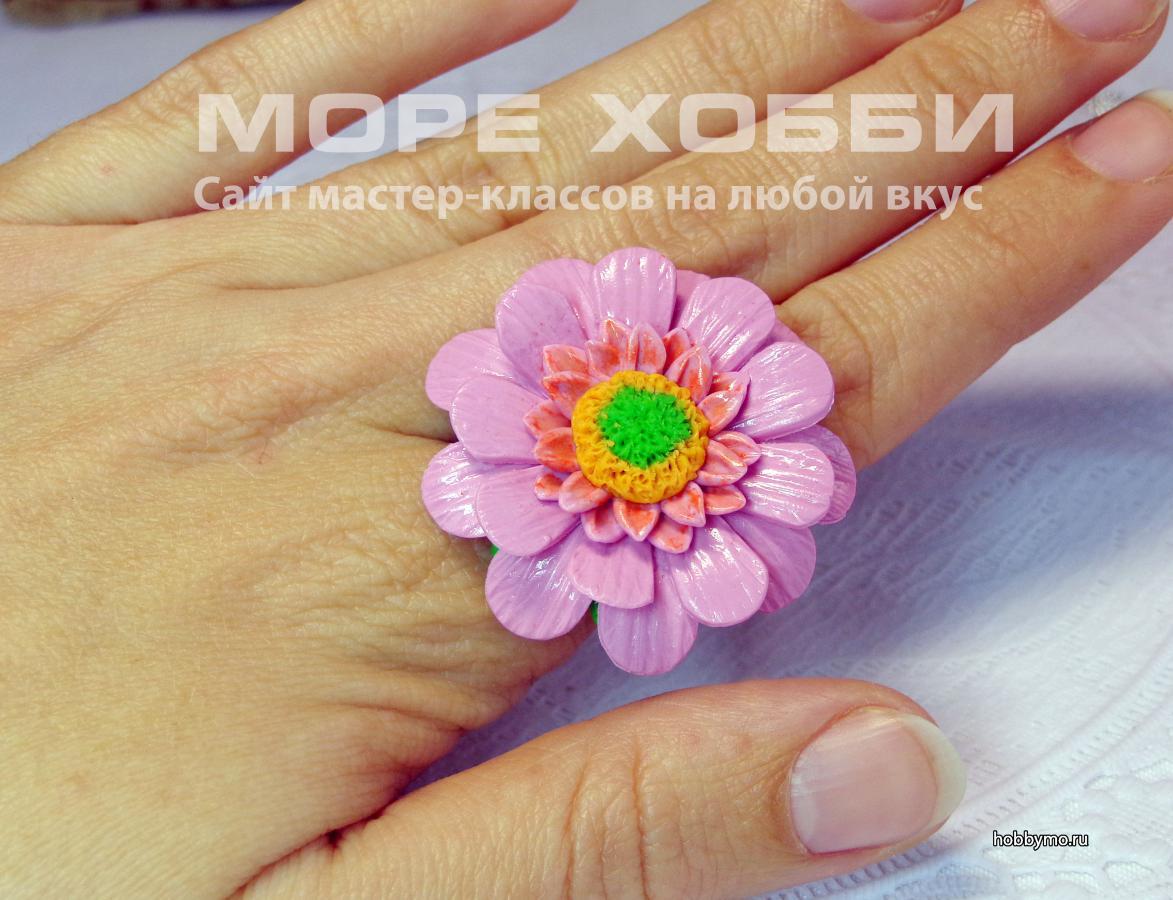 Как сделать яркое цельное кольцо из полимерной глины Как сделать яркое цельное кольцо из полимерной глины