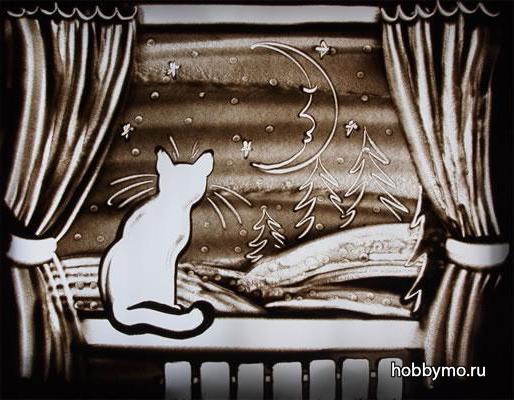 Sand art. Рисунки песком на стекле Sand art. Рисунки песком на стекле