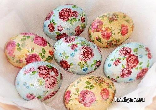 Декупаж пасхальных яиц Декупаж пасхальных яиц