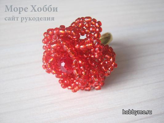 Плетение розы из бисера и лески Плетение розы из бисера и лески,,цветы из бисера,бисероплетение,роза из бисера,розы из бисера,кольцо из бисера,кольца из бисера,кольца своими руками,бисероплетение цветы