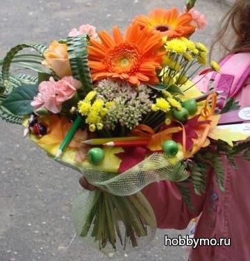 Букет на 1 сентября своими руками Букет на 1 сентября своими руками,,букет цветов,флористика