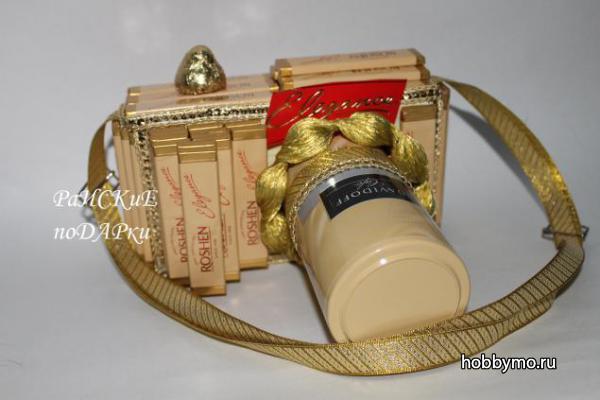 Фотоаппарат из конфет своими руками Фотоаппарат из конфет своими руками,,фотоаппарат из конфет,из конфет,свит-дизайн