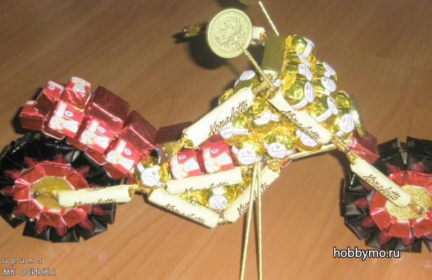 Мотоцикл из конфет своими руками Мотоцикл из конфет своими руками,,мотоциклы,мотоцикл из конфет,мотоцикл из конфет своими руками,из конфет