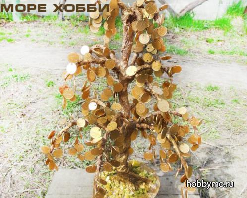 Денежное дерево из монет своими руками, мк с пошаговыми фото Денежное дерево из монет своими руками, мк с пошаговыми фото