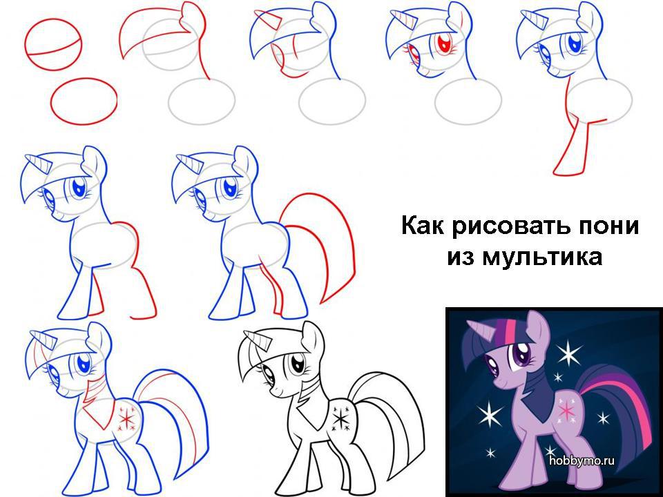 Как нарисовать моя маленькая пони Как нарисовать моя маленькая пони