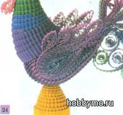 Петух из гофрокартона (квиллинг) Петух из гофрокартона (квиллинг),,птицы,петух,петух из картона,петух квиллинг,квиллинг,гофрокартон,животные квиллинг