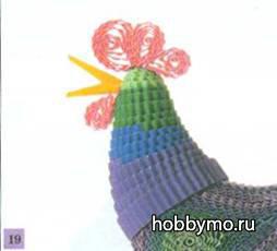 Петух из гофрокартона (квиллинг) Петух из гофрокартона (квиллинг),,птицы,петух,петух из картона,петух квиллинг,квиллинг,гофрокартон,животные квиллинг