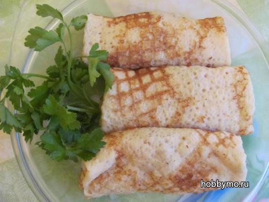 Блины на кефире (блинчики с мясом) Блины на кефире (блинчики с мясом),,блины с мясом,блины,масленица,блины на кефире,первые блюда