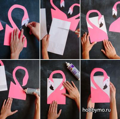Подарочный пакет Фламинго своими руками Подарочный пакет Фламинго своими руками,,фламинго,упаковочные пакеты,подарочные пакеты,упаковки,подарки