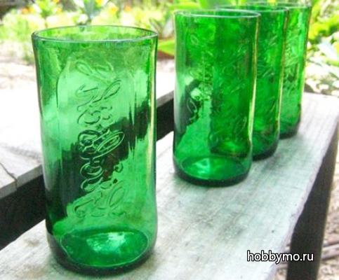 Стакан из стеклянной бутылки Стакан из стеклянной бутылки,,стаканы,из стекла,стеклянные бутылки