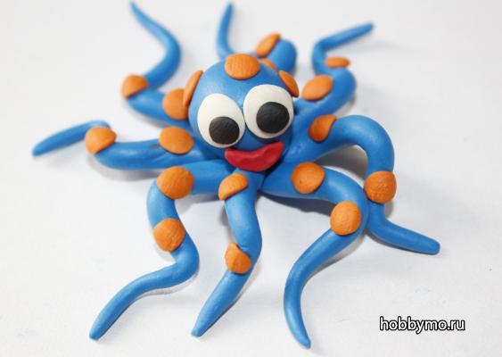 Осьминог из пластилина Осьминог из пластилина