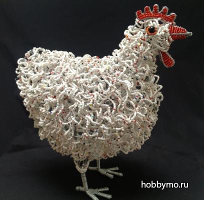 Курицы и петухи из бисера Курицы и петухи из бисера,,животные из бисера,петух из бисера,курица из бисера,фигурки из бисера