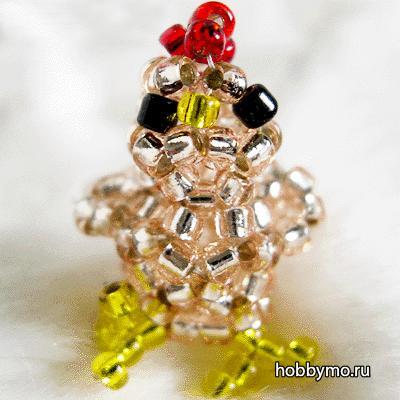 Цыпленок (петух) из бисера часть 1 Цыпленок (петух) из бисера часть 1,,животные из бисера,цыпленок,2017 год петуха,2017,петух,петух из бисера,курица из бисера,цыпленок из бисера