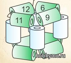 Кубик из бисера, схема плетения Кубик из бисера, схема плетения,,кубик из бисера,фигурки из бисера,фигуры из бисера,схема плетения кубика