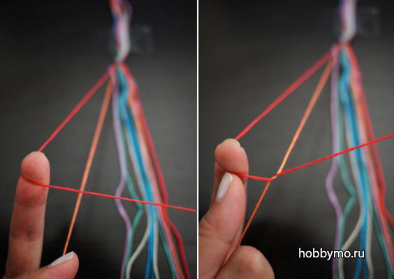 Браслет дружбы из ниток мулине Браслет дружбы из ниток мулине,,феньки,браслеты дружбы,браслеты из ниток,браслет дружбы,плетение фенечек,фенечки,браслеты