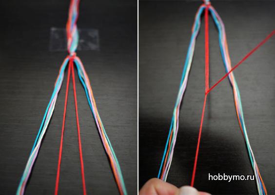 Браслет дружбы из ниток мулине Браслет дружбы из ниток мулине,,феньки,браслеты дружбы,браслеты из ниток,браслет дружбы,плетение фенечек,фенечки,браслеты
