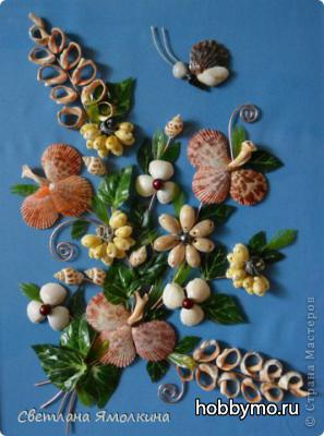 Цветок из ракушек своими руками. Поделки из ракушек Цветок из ракушек своими руками. Поделки из ракушек,,ракушки,поделки из ракушек,цветы из ракушек,панно из ракушек
