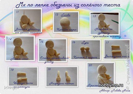 Обезьяна из соленого теста Обезьяна из соленого теста,,фигурки из соленого теста,соленое тесто,млекопитающие,обезьяны,обезьяна своими руками,2016