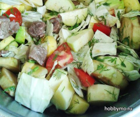 Овощное рагу с мясом Овощное рагу с мясом