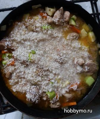 Плов с кабачками и свининой Плов с кабачками и свининой,,плов с кабачками,плов со свининой,плов с мясом,свинина,кабачки,плов