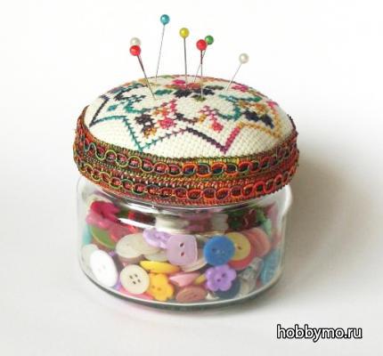 Игольница из банки своими руками Игольница из банки своими руками