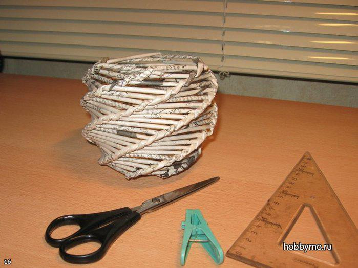 Cпиральное плетение из газетных трубочек для начинающих. Плетем вазу | Море хобби - мастер-классы по рукоделию и не только!