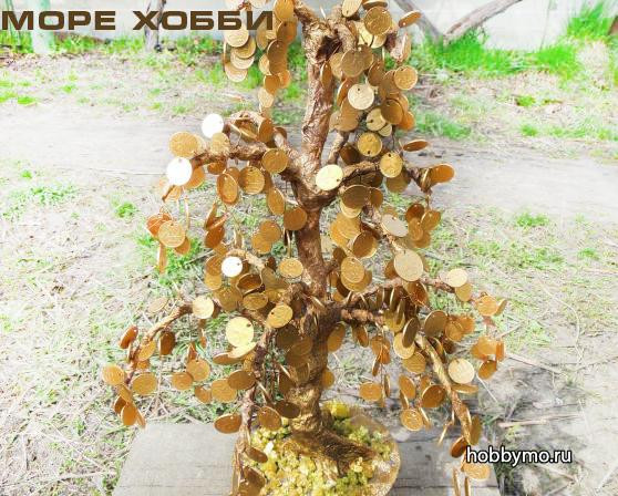 Топиарий из монет: как сделать денежное дерево своими руками