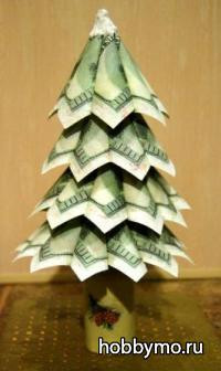 Идеи, как сделать долларовую елку на Новый год