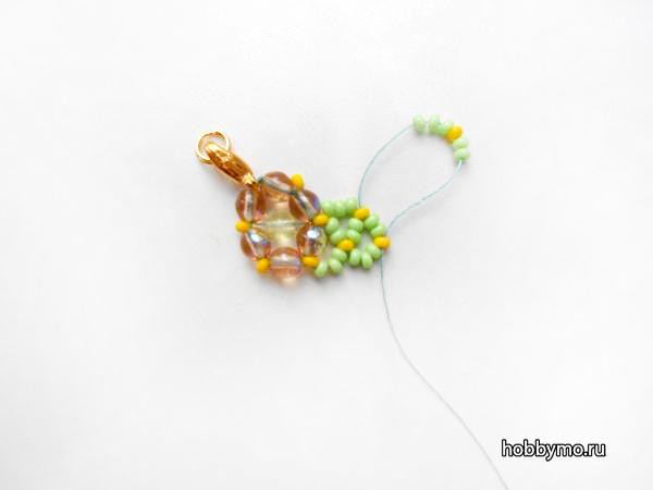 Легкий браслет с цветами (Плетение бисером для начинающих)