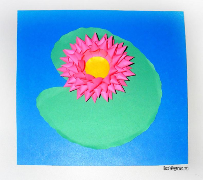 Как сделать Лотос из бумаги | Оригами Лотос своими руками | Бумажный Цветок для детей без клея